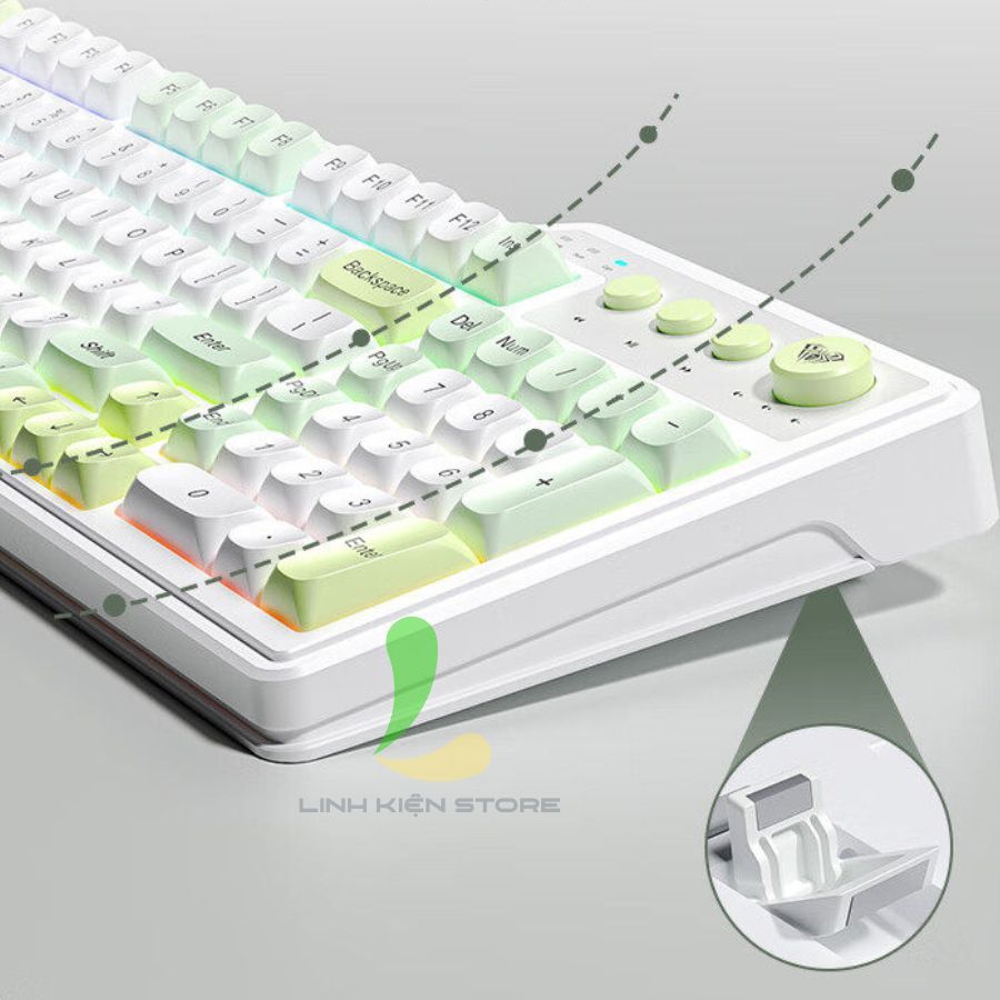 Bàn Phím HOSAN AULA F3099 Giả Cơ Kết Nối Không Dây Cùng Núm Xoay Đa Năng | BigBuy360 - bigbuy360.vn