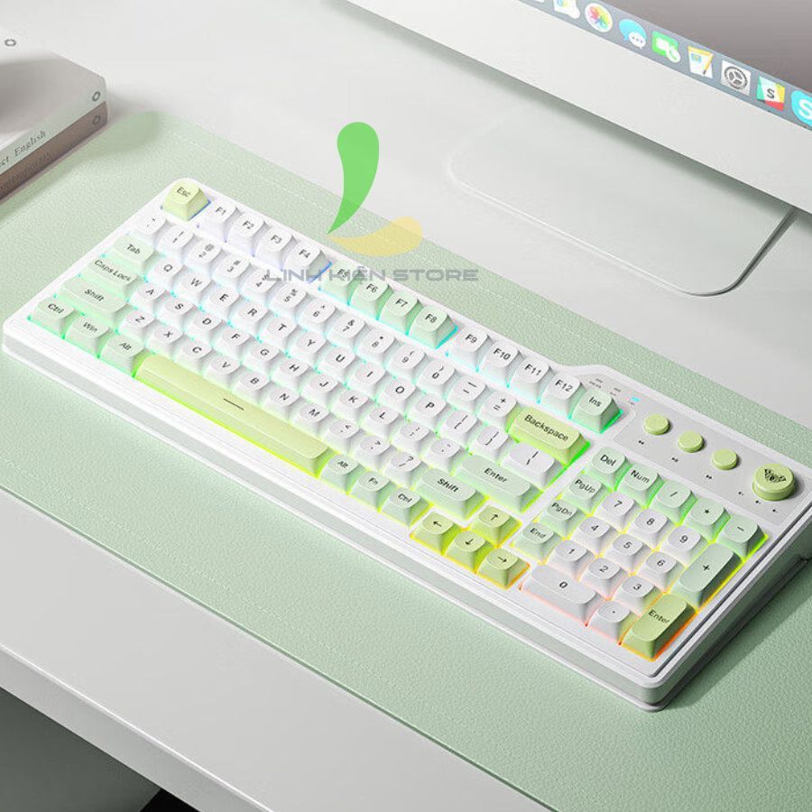 Bàn Phím HOSAN AULA F3099 Giả Cơ Kết Nối Không Dây Cùng Núm Xoay Đa Năng | BigBuy360 - bigbuy360.vn