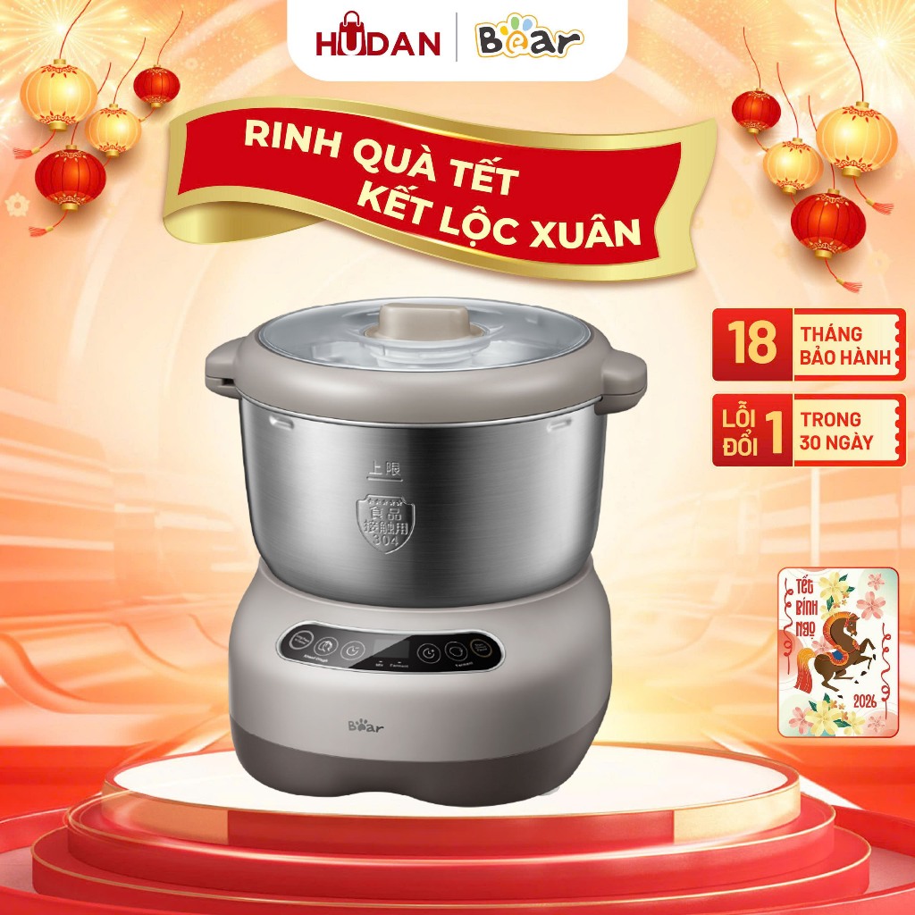 Máy trộn bột BEAR 7L DM-B70V1  Trộn Tối Đa 1.6kg Bột Khô-Đa Năng Ủ Bột Trộn Bột Nhồi Bột