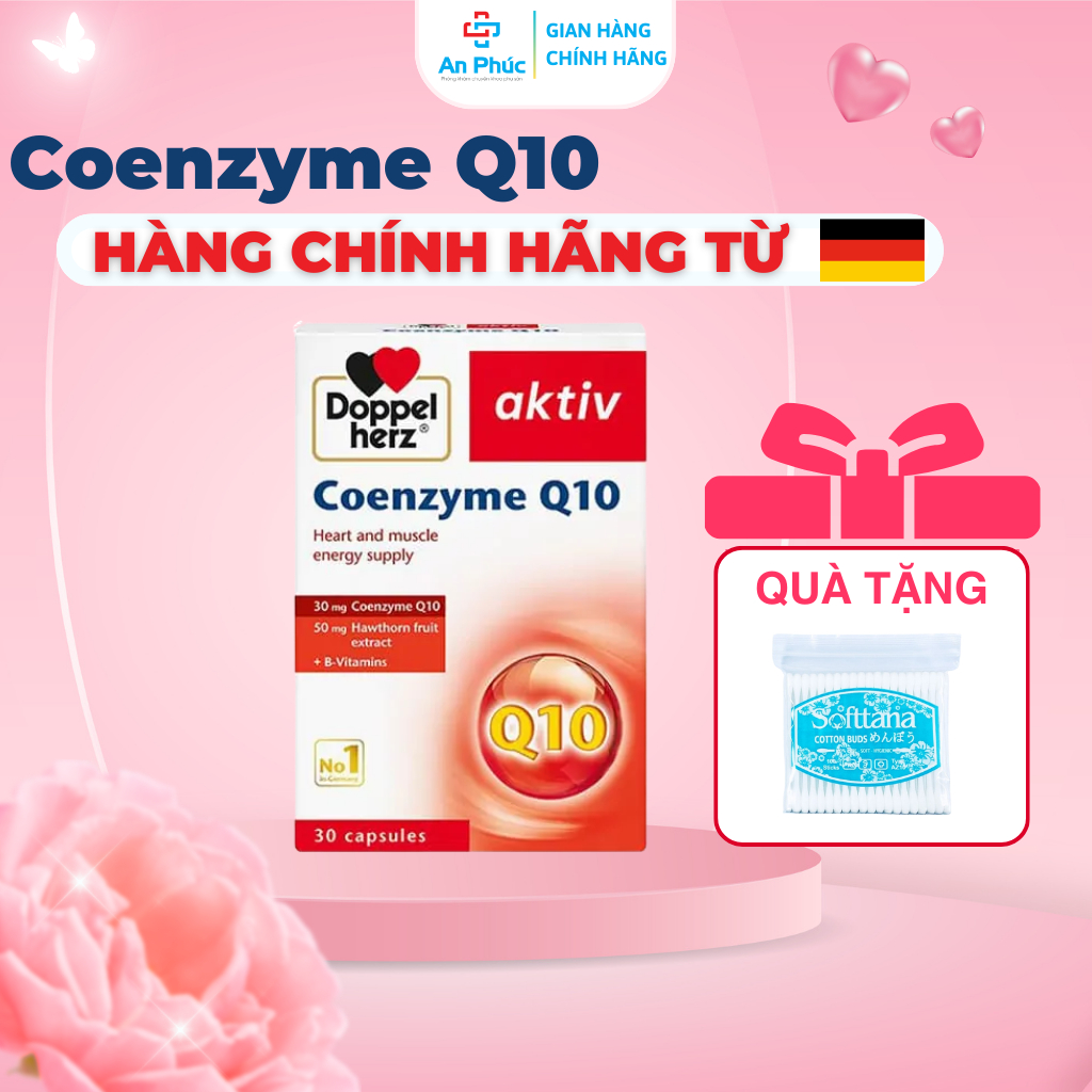 Coenzyme Q10 (Doppelherz) - Viên Uống Bổ Sung Coenzyme Q10 Và Vitamin Hỗ Trợ Sức Khỏe Tim Mach