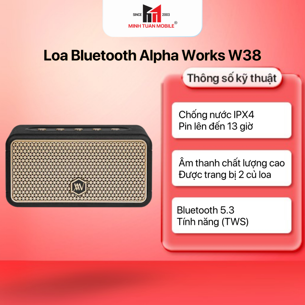 Loa Bluetooth Alpha Works W38