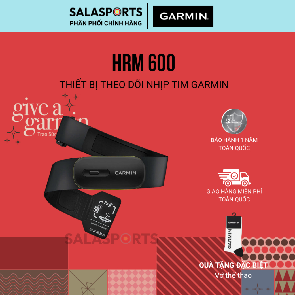 Đai Đo Nhịp Tim Garmin HRM 600 - Hàng Chính Hãng