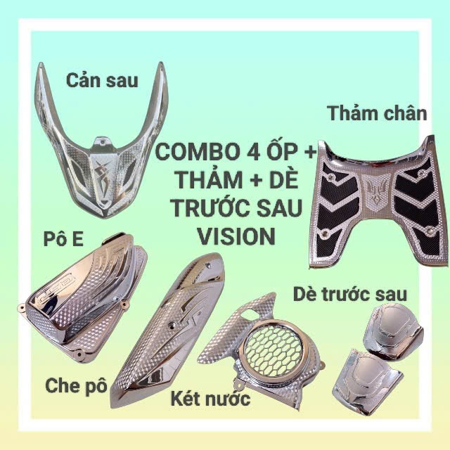 [VISION 2021 - 2026] Bộ Ốp Trang Trí Xe Vision 2021 - 2026 Crom