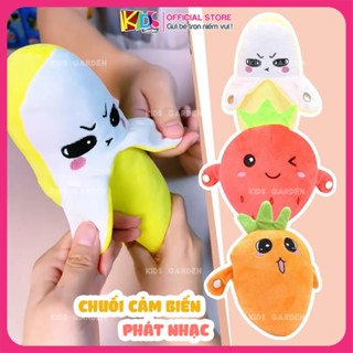  Đồ chơi chuối cảm ứng phát nhạc piano cho bé với trái cây dâu tây cà rốt gấu bông chạm phát nhạc 