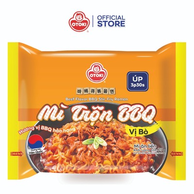 Combo 10 Gói Mì Ăn Liền Trộn BBQ Vị Bò Otoki 75g