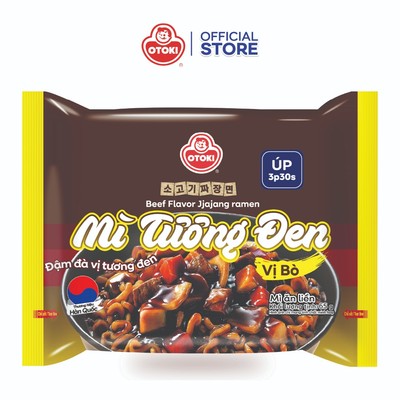 Combo 10 Gói Mì Ăn Liền - Mì Tương Đen Vị Bò Otoki 65g