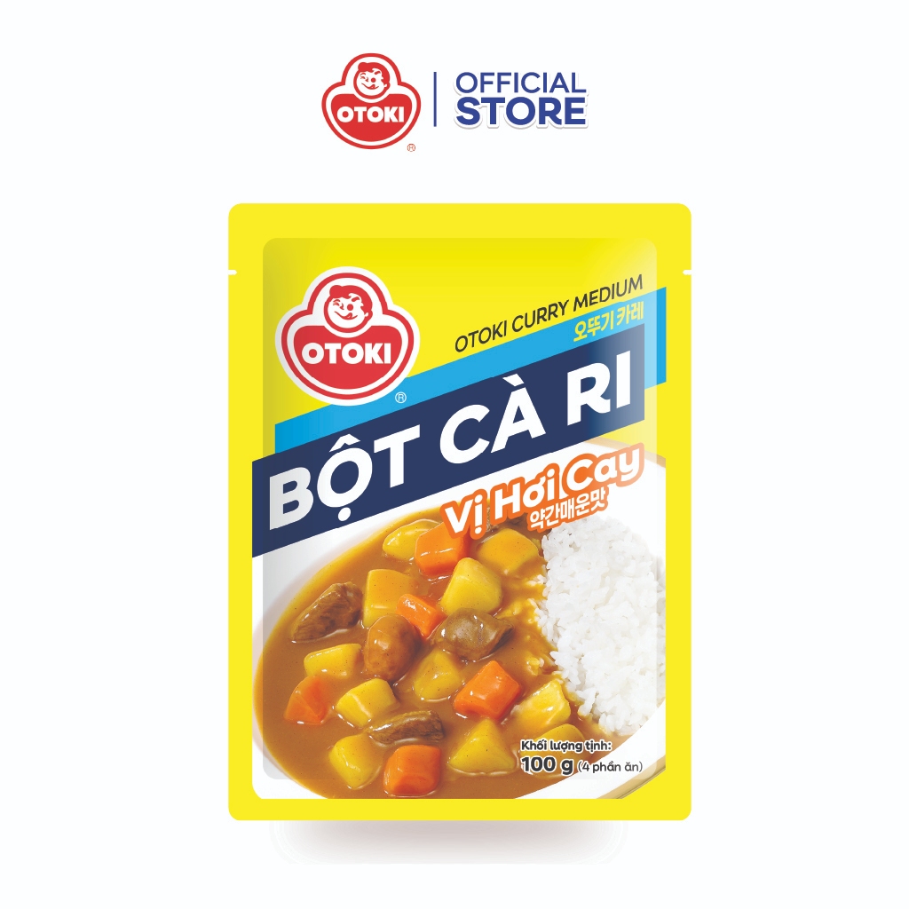 Combo 3 Gói Bột Cà Ri Hơi Cay Otoki 100g - VN