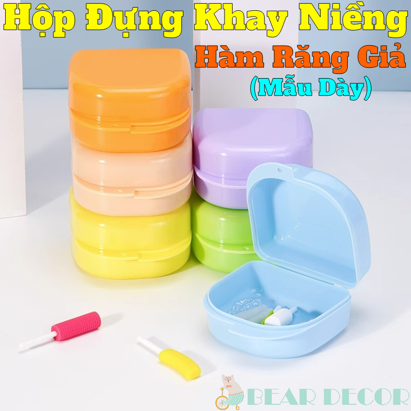 [Mua 2 Giá Sỉ] Hộp Đựng Hàm Răng Giả - Hộp Đựng Dụng Cụ Niềng Răng, Khay Invisalign, Hàm Duy Trì