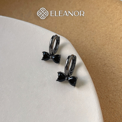 Bông tai nữ chuôi bạc 925 Eleanor Accessories hình nơ đính đá phụ kiện trang sức khuyên tai 11155