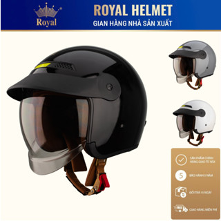  Mũ bảo hiểm 3 4 Royal M139 Lux có kính âm lưỡi trai che nắng cho nam nữ đi xe máy 