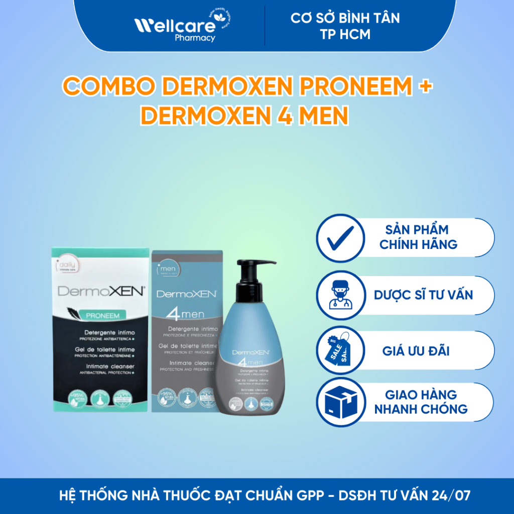 Combo DermoXen 4Men,Proneem Chăm Sóc Sức Khỏe Sinh Sản