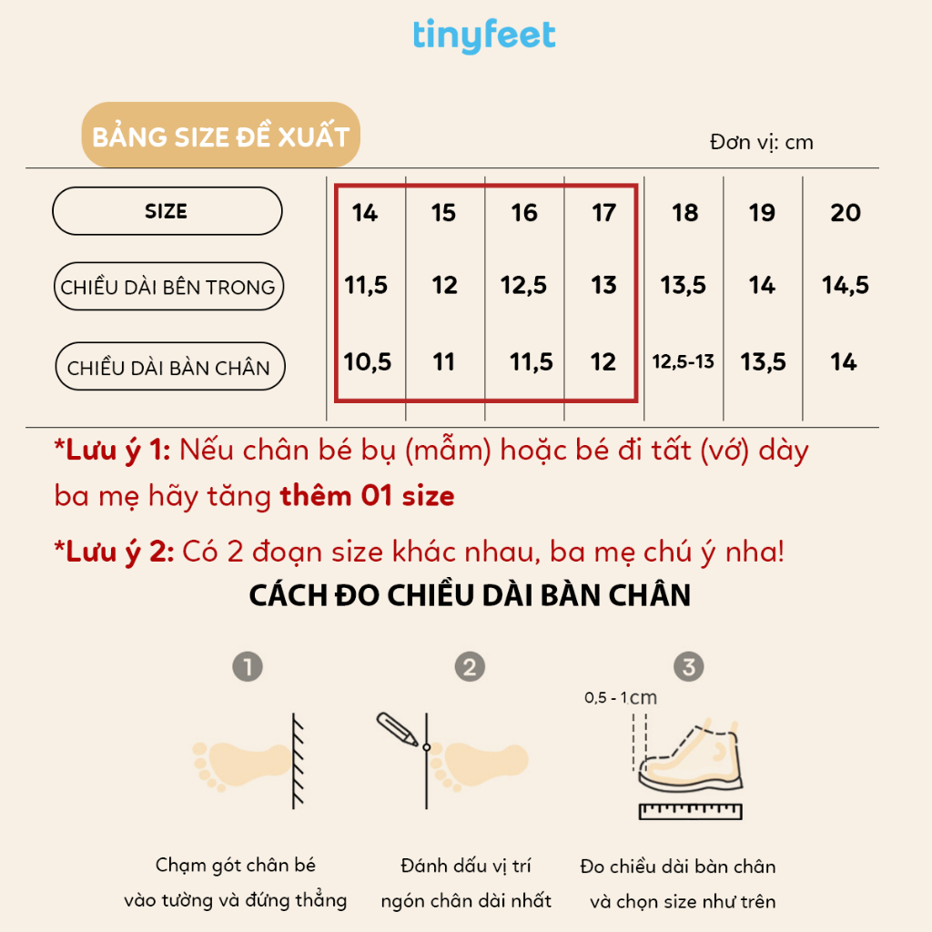 Giày Tập Đi Chống Bẹt Chân Mẫu Mới Hè 2025 TINYFEET WJ05 Thoáng Khí Cho Bé Trai Bé Gái 1-3 Tuổi | BigBuy360 - bigbuy360.vn