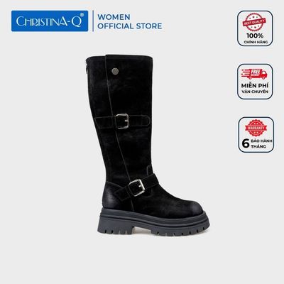 Giày Boots Nữ Mũi Vuông CHRISTINA-Q BOT133H