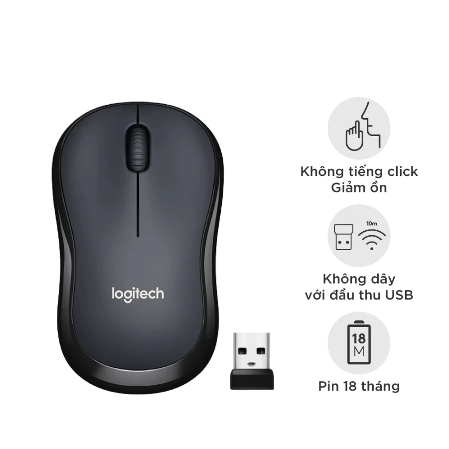 [ Bluetooth + USB 2 Chế Độ  ] Chuột không dây silent Logitech M220 siêu yên tĩnh giảm 90% tiếng ồn QUÀ TẠNG LÓT CHUOT | BigBuy360 - bigbuy360.vn