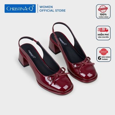 Giày Nữ Cao Gót Bít Mũi Vuông CHRISTINA-Q GBV176I