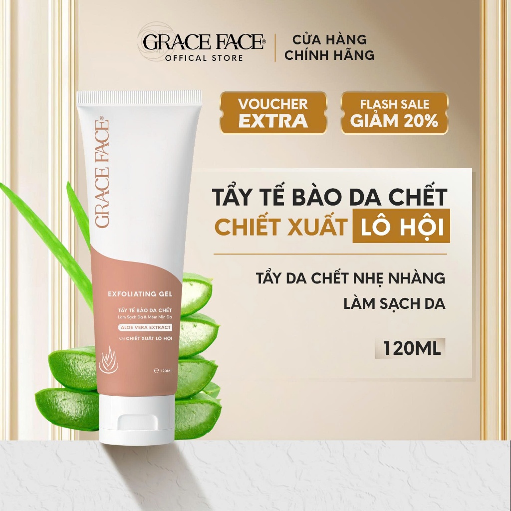 Tẩy tế bào da chết dạng gel cho da nhạy cảm Grace Face Exfoliating Gel 120ml