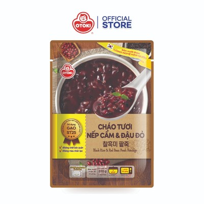 Cháo tươi nếp cẩm và đậu đỏ Otoki 220g