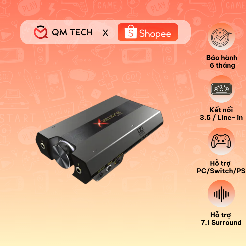 Soundcard chơi game Creative SoundBlasterX G6 - QMTECH STORE