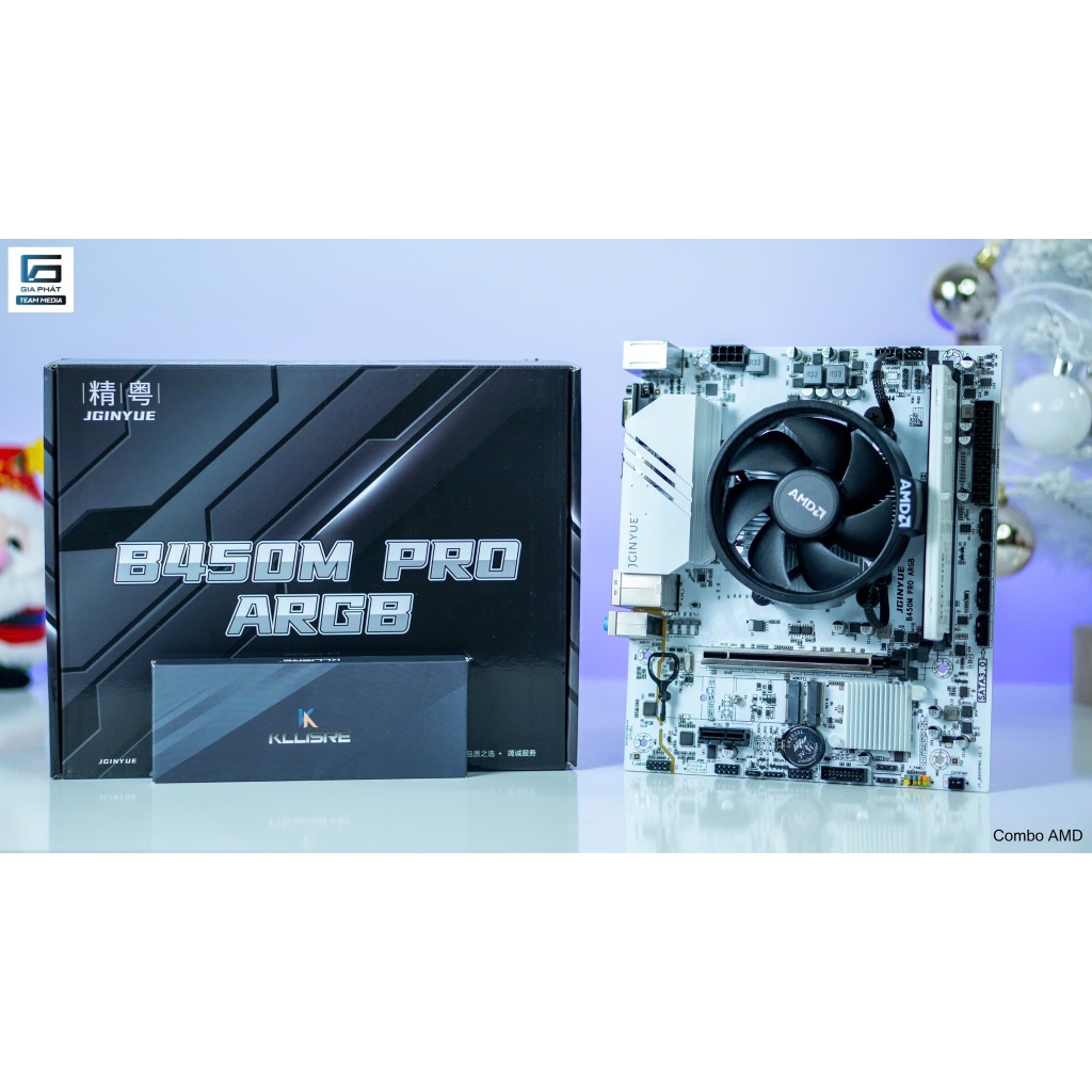 Combo AMD B450 + Ryzen 5 5600X Box + Ram 16GB + Tản Zin AMD New Box BH 36T cực xịn sò giá tốt để lắp
