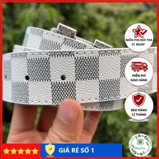 Thắt lưng nam kẻ caro cao cấp, dây lưng nam đủ màu thời trang TLCR001