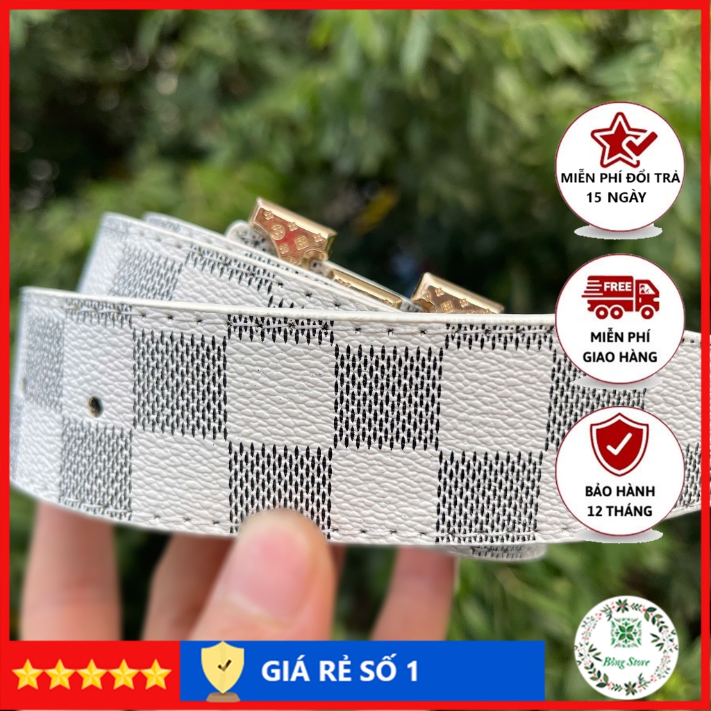 Thắt lưng nam, Dây nịt nam Caro đủ màu, nịt da phong cách trẻ trung thời trang TLLLB06