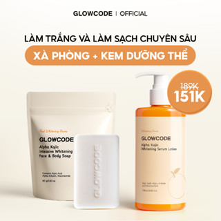  Combo kem dưỡng thể và xà phòng Glowcode dưỡng ẩm body trắng da sạch da với Niacinamide 280ml+70g 