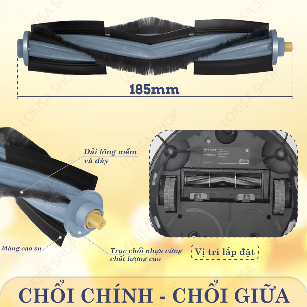 Phụ kiện robot hút bụi  Deebot X1 Omni, X1 Turbo - Phụ kiện túi rác, khăn lau, chổi cạnh thay thế robot X1 Omni X1 Turbo