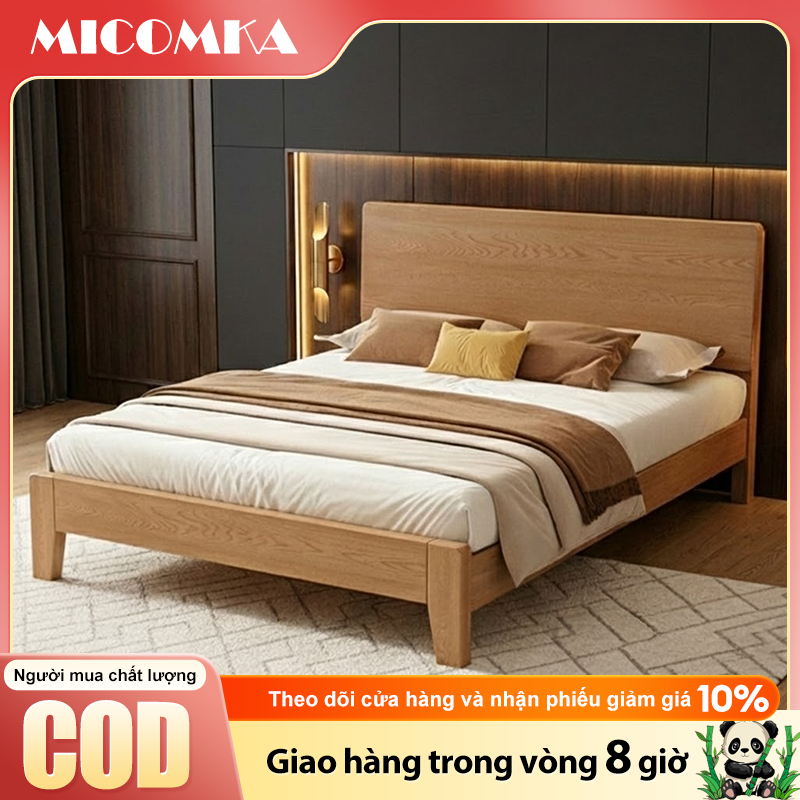 giường khung đệm gối mềm gỗ hoải mái chống ẩm cho phòng ngủ Phòng ngủ chính giá tốt