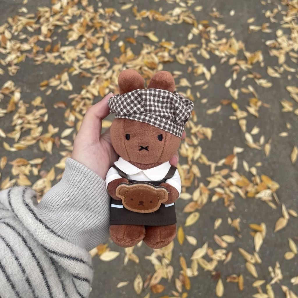 【10cm】Móc Khóa Búp Bê Miffy Đầu Bếp Bánh Mì – Phiên bản Gyeongju Hàn, Dễ Thương & Trang Túi