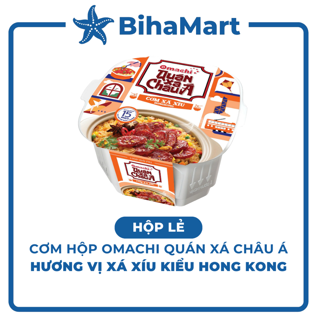 [HÔPLẺ]-MASAN- Cơm Omachi quán xá châu Á hương vị Xá xíu Hongkong, Omachi cơm tự chín Xá xíu Hồng Kô