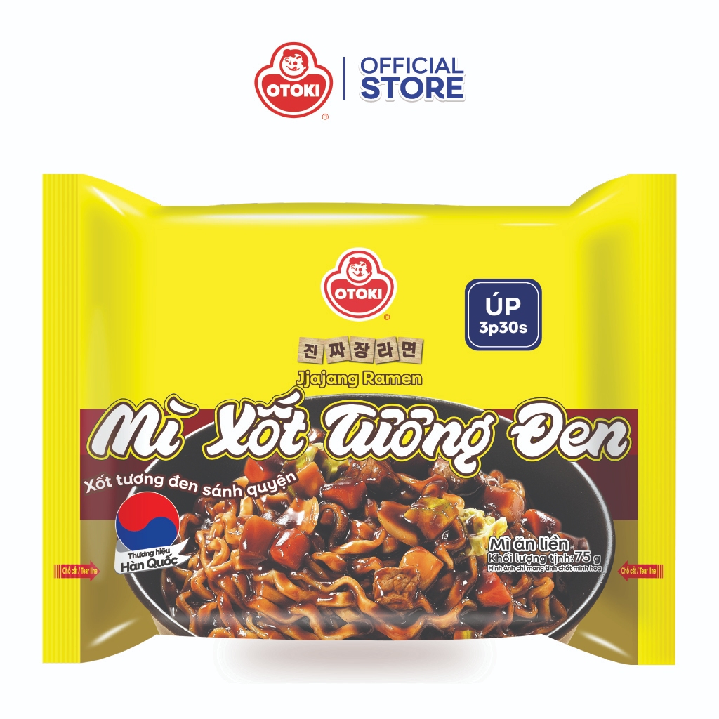 Combo 10 Gói Mì Ăn Liền Trộn Xốt Tương Đen Otoki 75g