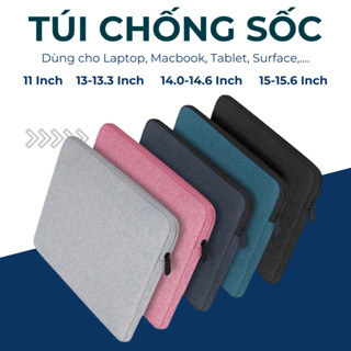 Túi Chống Sốc Bảo Vệ Laptop 2 ngăn. Bọc Đệm Chống Sốc Macbook laptop nhiều size