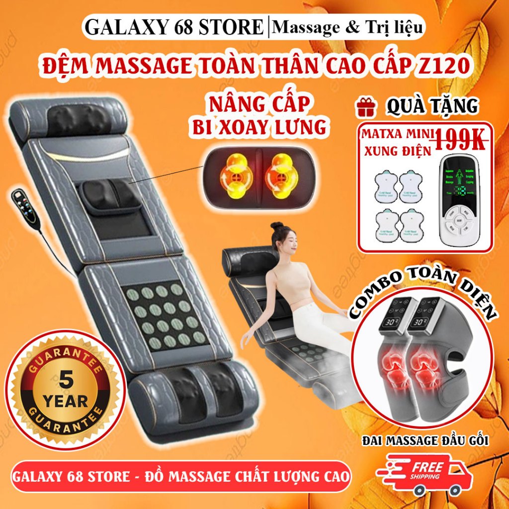 Đệm Massage Toàn Thân Cao Cấp Z120 Chính Hãng, Ghế Massage Cổ Vai Gáy Lưng Giảm Đau Nhức Mỏi