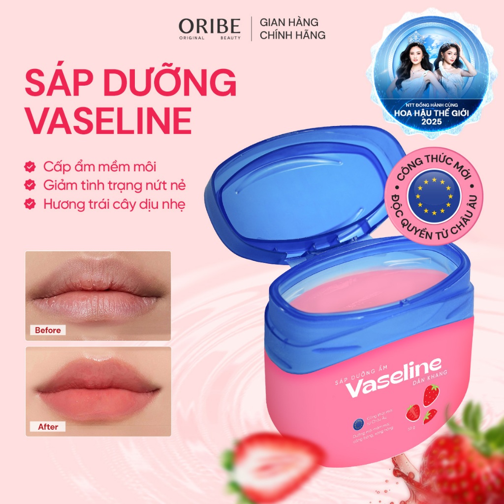  Sáp dưỡng môi Vaseline Dân Khang dưỡng ẩm giảm tình trạng da khô nứt nẻ 