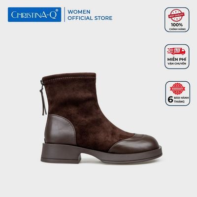 Giày Boots Nữ Mũi Vuông CHRISTINA-Q BOV038H