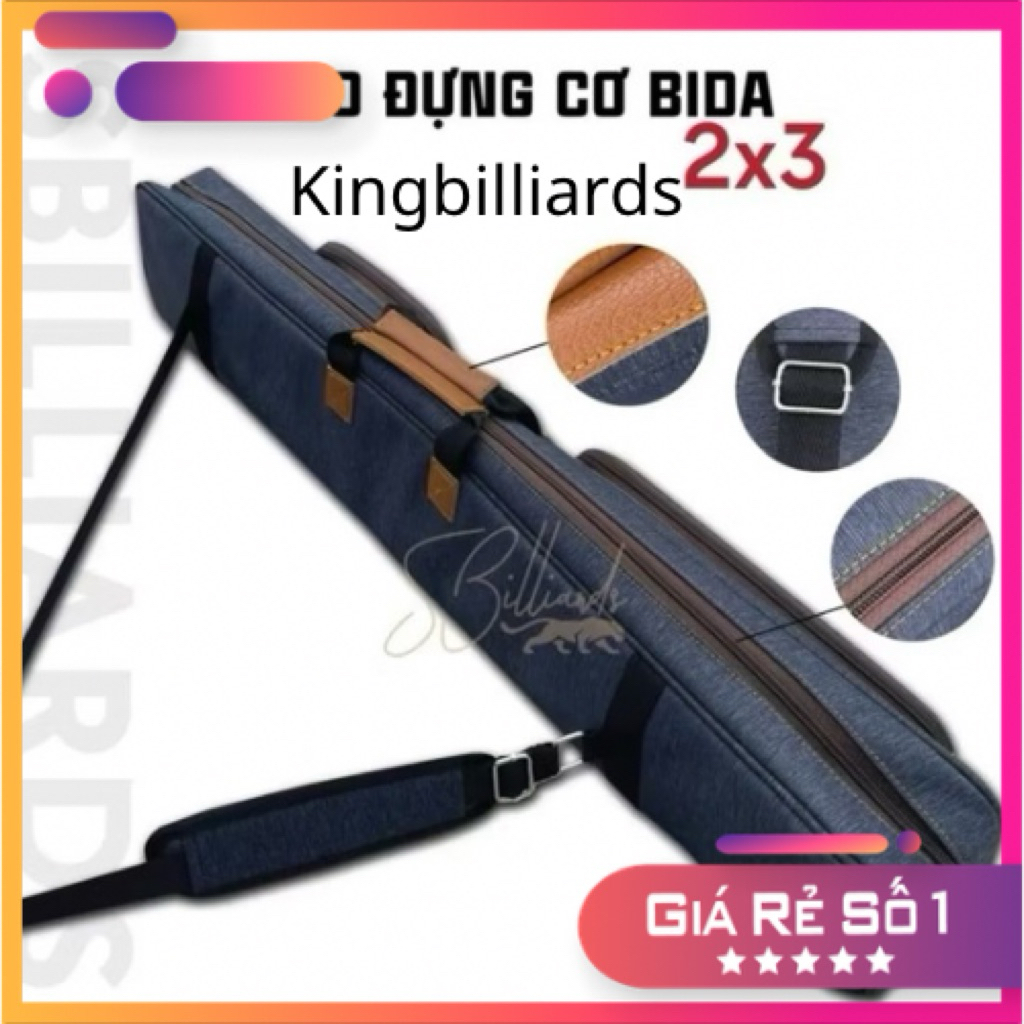 Bao đựng cơ bida, Cơ bida lỗ, Bao 2x3, Bao vải đựng được 2 chuôi 3 ngọn, Chát để chọn màu, Phụ kiện 