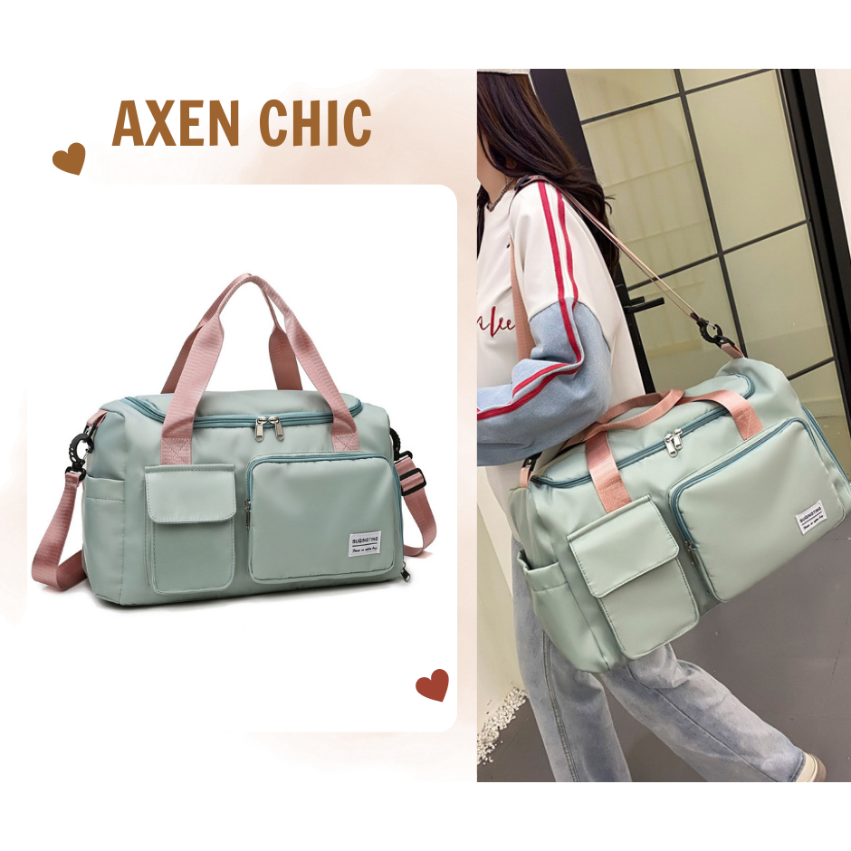 Túi Xách Du Lịch Sức Chứa Lớn, Túi Trống Unisex, Túi Tập Gym Có Ngăn Để Giày, Túi Đeo Vai, Chống Thấm Nước