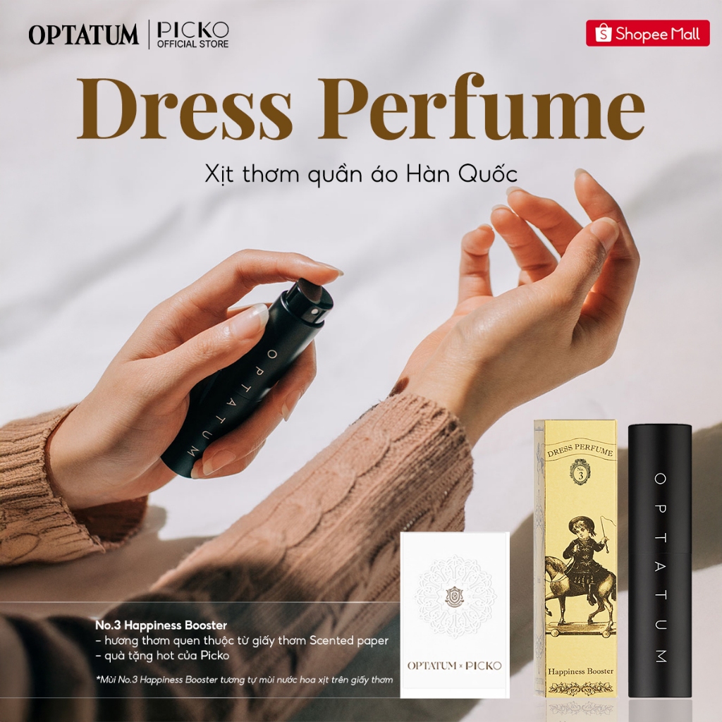 Mùi No.3 tương tự giấy thơm hot nhất Picko | Xịt thơm quần áo hương nước hoa OPTATUM Dress Perfume 8