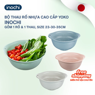 BỘ THAU RỔ NHỰA CAO CẤP Yoko Inochi nhựa an toàn, chắc chắn, gọn gàng, Loại 23cm/30cm/35cm
