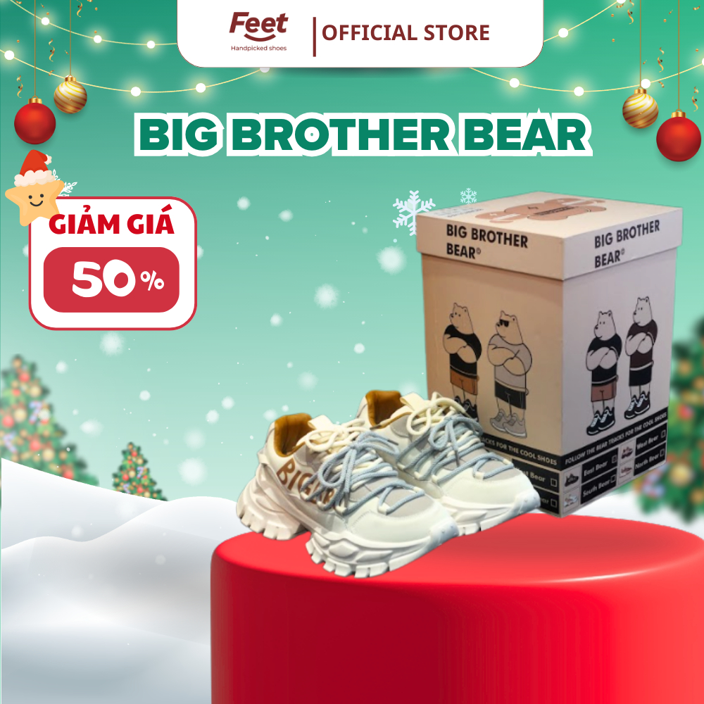 Giày Sneaker Nữ Bigbrother West Bear Giày Chunky Da Nappa Cao Cấp Thiết Kế Năng Động Dễ Phối Đồ