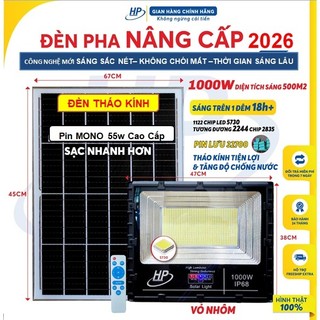  Đèn Năng Lượng Mặt Trời 800W 1000w 1500w Chip 5054. Đèn Led Ngoài Trời Siêu Sáng Sáng Tốt  Trên 1 Đêm 18h 