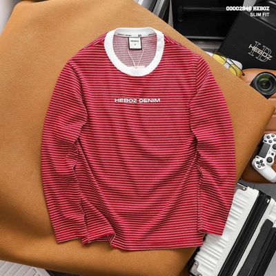 Áo thun nam Heboz urban striped dài tay 3M, áo phông nam sọc dài tay cao cấp - 00002946