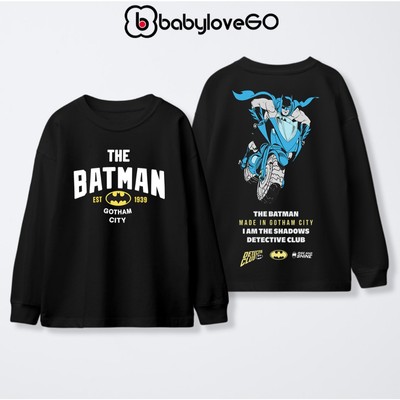 Áo thu đông cho bé trai BabyloveGO BST áo siêu nhân cổ tròn bo tay chất thun cotton cho bé 1 đến 10 tuổi