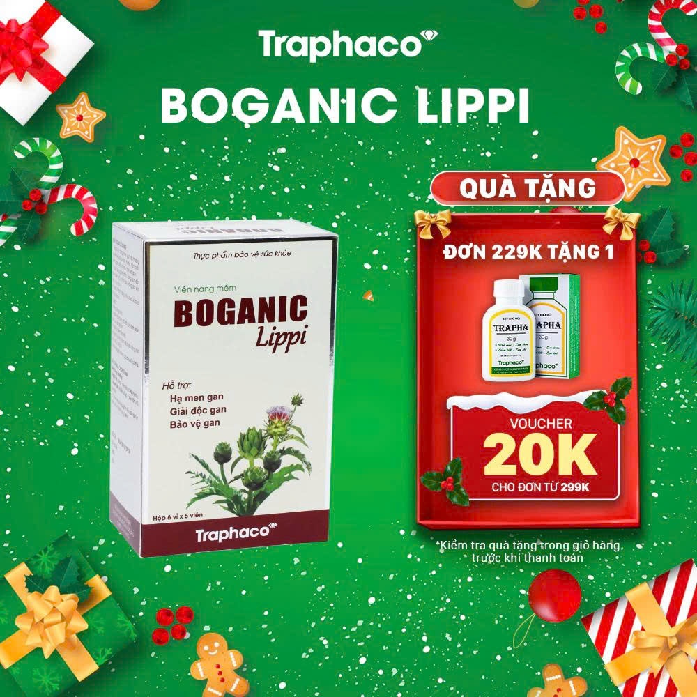 TPBVSK Boganic Lippi Traphaco - Hỗ Trợ: Giải Độc Mát Gan, Hạ Men Gan, Giảm Mỡ Máu, Tăng Cường Chức N