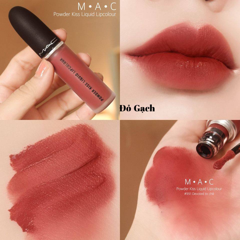 Son Kem MAC 991 Devoted To Chili Đỏ Đất – Powder Kiss Liquid