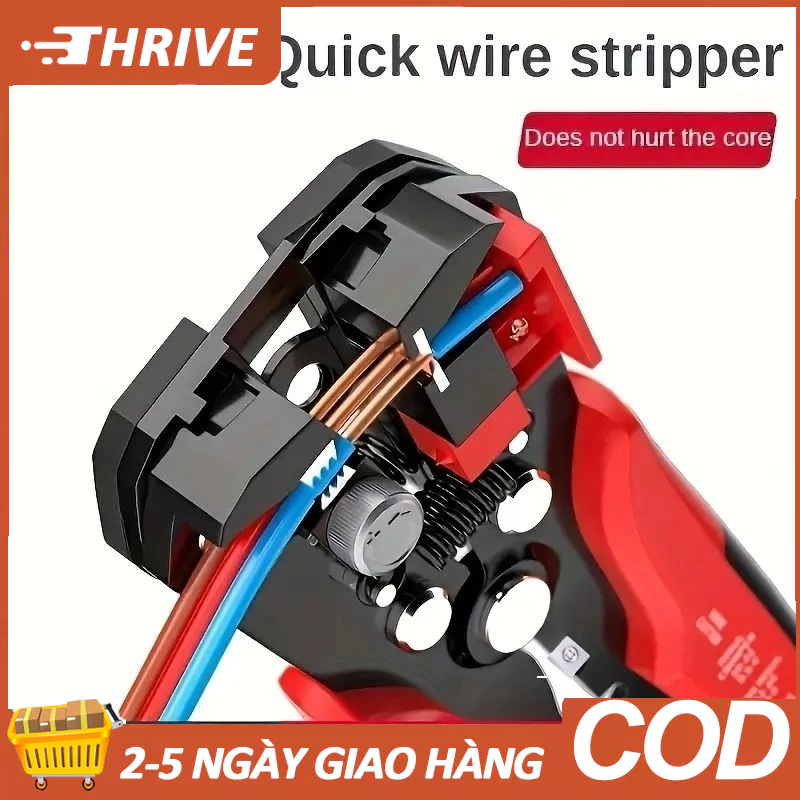 Kìm Tuốt Dây Điện Đa Năng Nhật Bản không hư lõi - Tự động tuốt dây cắt cáp bấm cos từ 0.2 đến 6mm