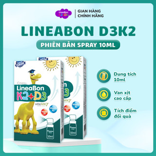 Combo 02 Lineabon D3 K2 Dạng Xịt Tiện Lợi - Hỗ Trợ Hấp Thu Canxi Cho Trẻ [10ml]