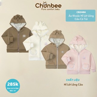Áo Khoác Nỉ Lót Lông Cáo Dày Dặn, Ấm Áp Cho Bé CB248A