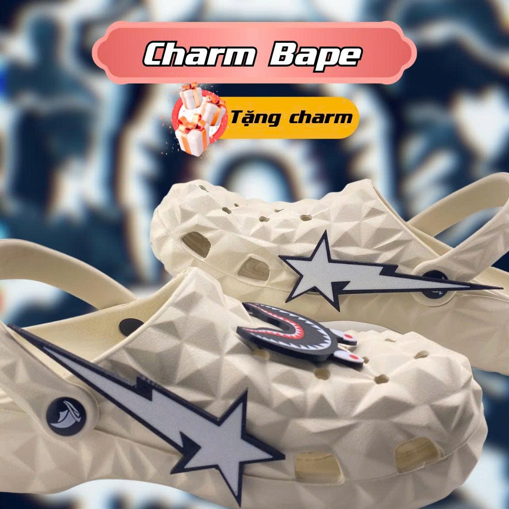 [Charm Riêng Không Dép] Charm Gắn Dép Bape  – Phụ kiện Charm Gồm 1 cặp Jibbitz (2 chiếc) - Phụ Kiện 
