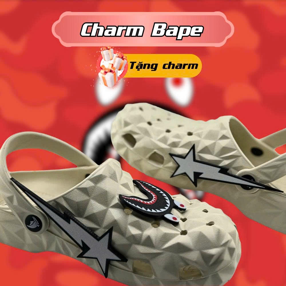 [Charm Riêng Không Dép] Charm Gắn Dép Bape  – Phụ kiện Charm Gồm 1 cặp Jibbitz (2 chiếc) - Phụ Kiện 